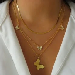Butterfly Fly Away Necklace^Evry Jewels Best