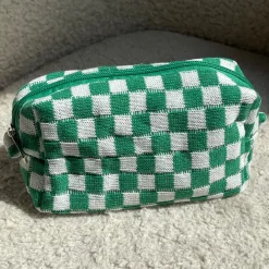 Checkered Toiletry Bag^Evry Jewels Fashion