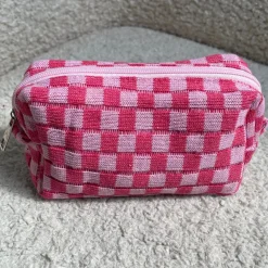 Checkered Toiletry Bag^Evry Jewels Fashion