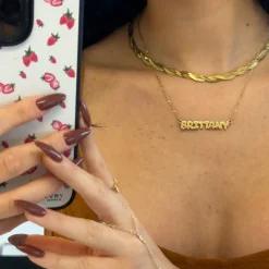 Custom/Personalized Bubble Nameplate Necklace^Evry Jewels Outlet