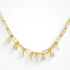 Custom/Personalized Link Letter Necklace^Evry Jewels Outlet