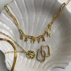 Custom/Personalized Link Letter Necklace^Evry Jewels Outlet