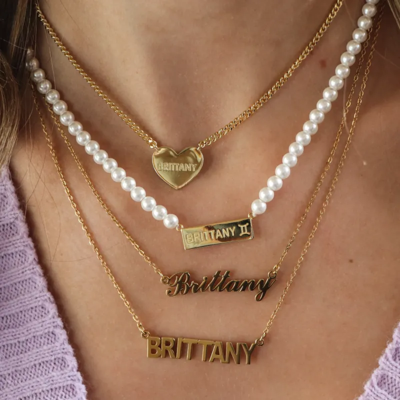 Custom/Personalized Nameplate Necklace^Evry Jewels Discount