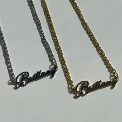 Custom/Personalized Nameplate Curb Necklace^Evry Jewels New