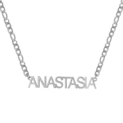 Custom/Personalized Nameplate Figaro Necklace^Evry Jewels Clearance