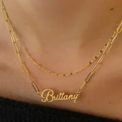 Custom/Personalized Paperclip Nameplate Necklace^Evry Jewels Sale