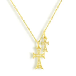 Double Cross Me Necklace^Evry Jewels Outlet