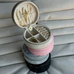 Mini Round Jewelry Box^Evry Jewels New