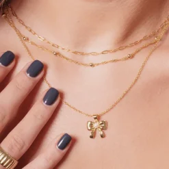 Put a Bow on It Necklace^Evry Jewels Sale