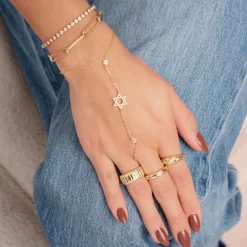 Star of David Hand Chain^Evry Jewels New