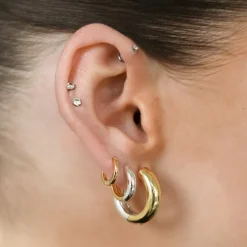Two Tone Earrings^Evry Jewels Best